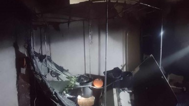 Bomberos controlaron incendio y descubren plantación de marihuana en una vivienda