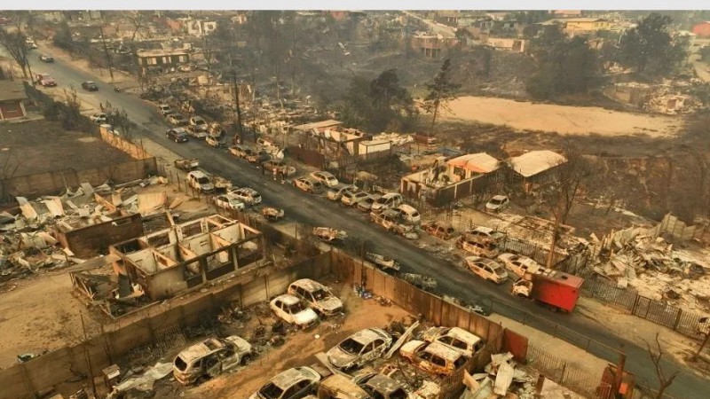 Francisco pidi por las vctimas de los incendios en Chile