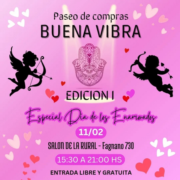 El domingo se realiza la I feria emprendedora Buena Vibra especial por San Valentn