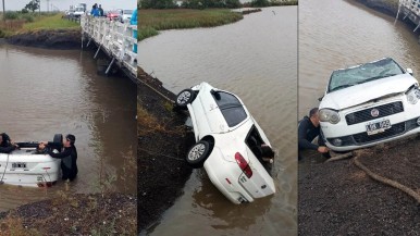 Auto cayó a un arroyo desde un puente: cinco personas murieron