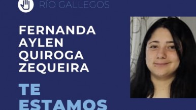 Buscada: piden colaboración para hallar a Fernanda Aylén Quiroga Zequeira