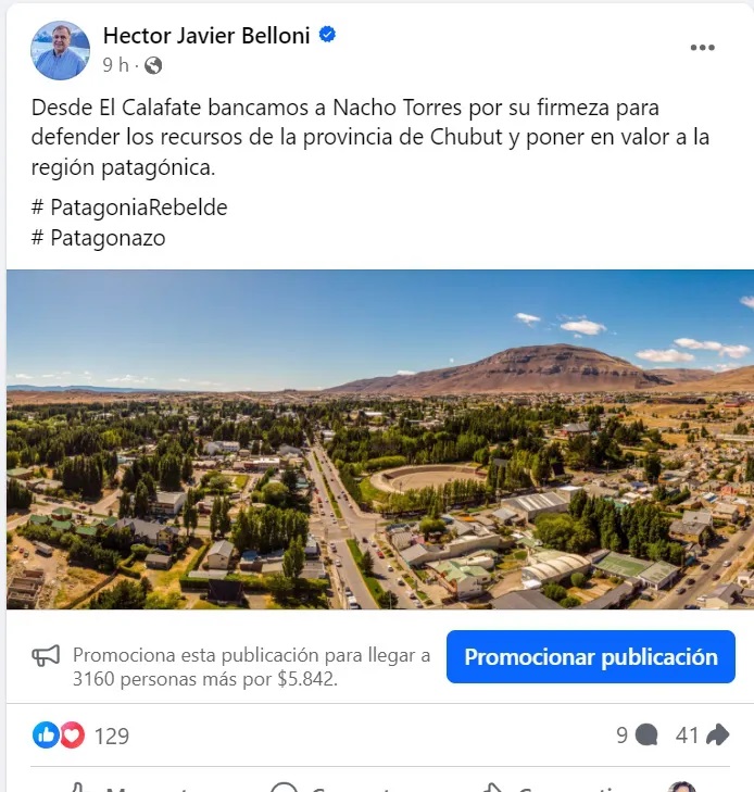 Apoyo desde El Calafate: Belloni respalda la firmeza de Ignacio Torres en la disputa con el Gobierno Nacional