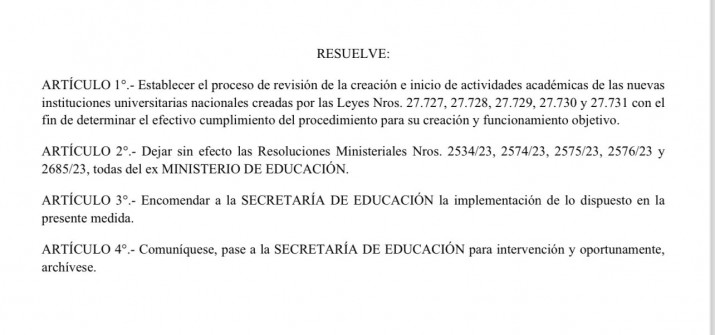 El gobierno sospecha que 5 universidades nacionales seran "fantasmas"