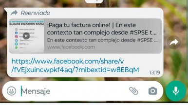 Servicios Públicos advierte sobre estafas por WhatsApp