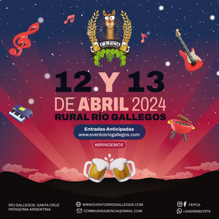 El 12 y 13 de Abril llega la 14 Edicin del FEPCA Festival a la Rural Rio Gallegos