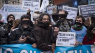 Trabajadores de Télam (Foto: Radio Kermes) 