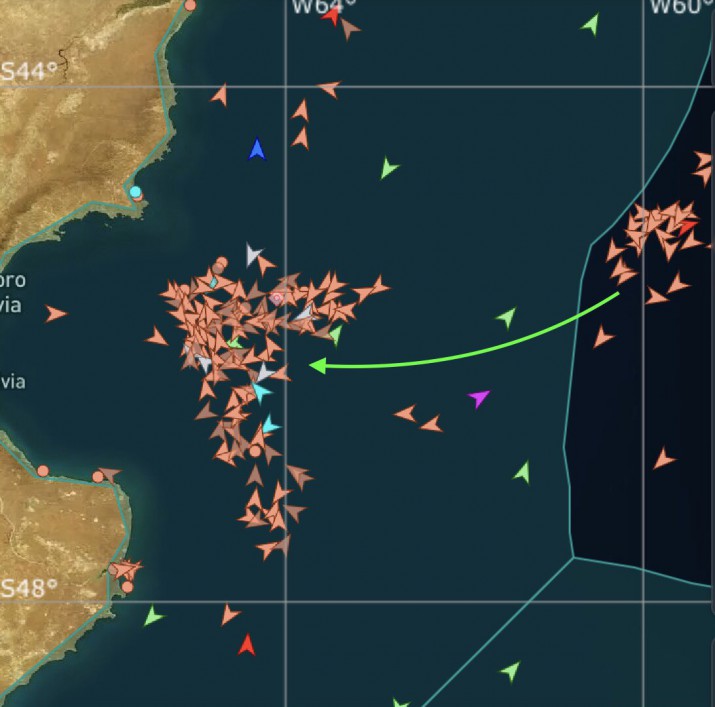 259 buques chinos se refugian en mar argentino por cicln antitropical