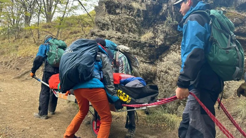 Evacuacin de un turista lesionado en el cerro Fitz Roy