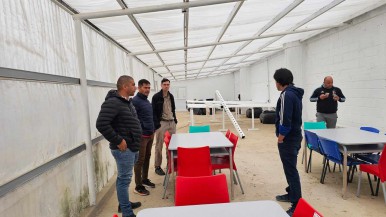 Guenchenen visitó la Escuela del Viento de Río Gallegos: "La educación es un derecho fundamental"