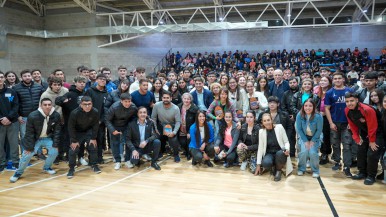 El intendente en el acto de inicio del ciclo lectivo del Profesorado de Educación Física 