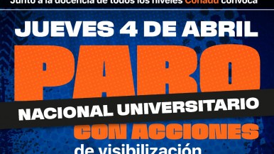 Anuncian paro nacional universitario para este 4 de abril