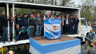 Hugo Moyano participó del acto 