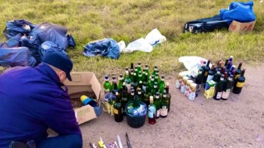 Se secuestró gran cantidad de alcohol en el operativo 