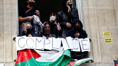 Las protestas de universitarios contra la guerra en Gaza se extendieron a Francia