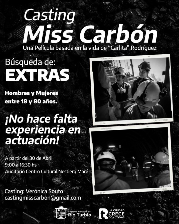 Reapertura del Casting para la pelcula "Miss Carbn" en Ro Turbio