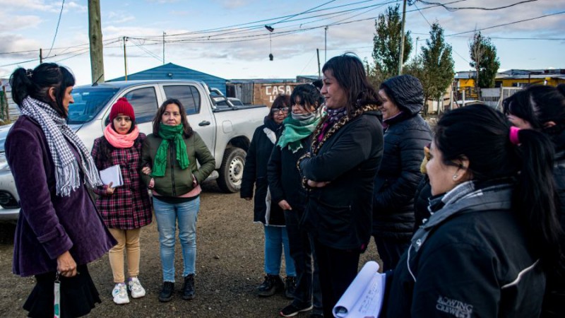 La ministro visit el Barrio Madres a la Lucha. 