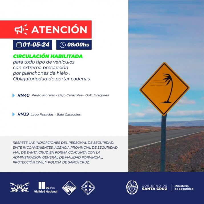 Piden circular con precaucin para circular por las rutas 39 y 40 en el norte de Santa Cruz