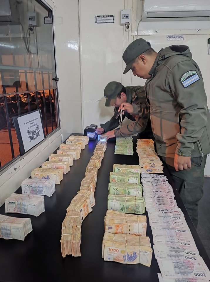 Gendarmera secuestro a conductor 12 millones de pesos sin documentacin