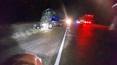 Impactante choque de camiones en la ruta 3