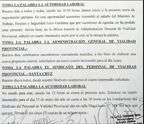 Paritaria de Viales: quite de colaboracin a la espera de una propuesta "superadora" 