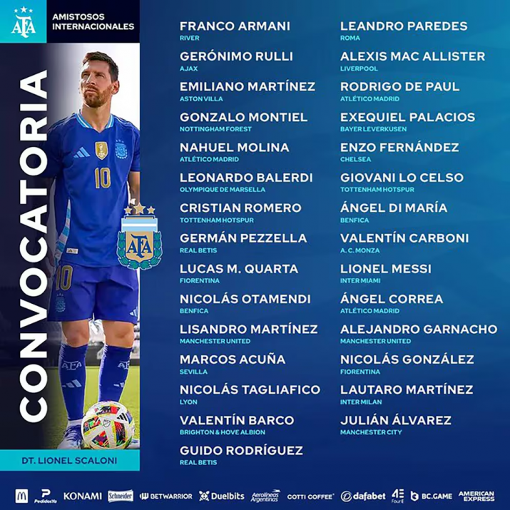 Mir la lista de la seleccin argentina para los amistosos antes de la Copa Amrica