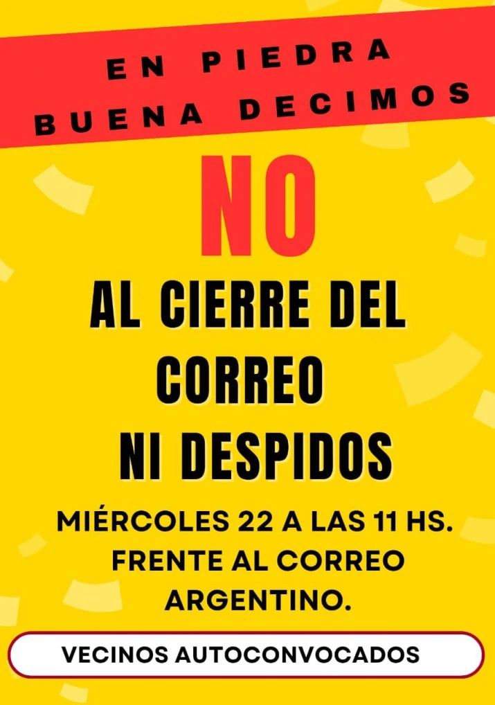 Posible cierre de oficinas del Correo Argentino en Santa Cruz: marchan este mircoles en Piedra Buena 