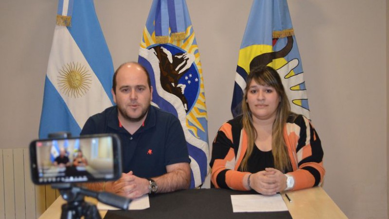 Intendente Matas Treppo  y presidenta del HCD, Anala Moro, informaron detalles de asistencia y medidas preventivas por el asueto municipal. 