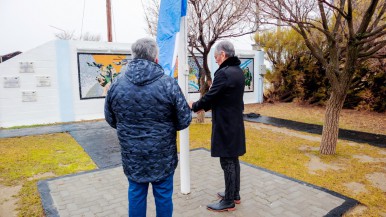 Soloaga presidió el acto en Cañadón Seco 