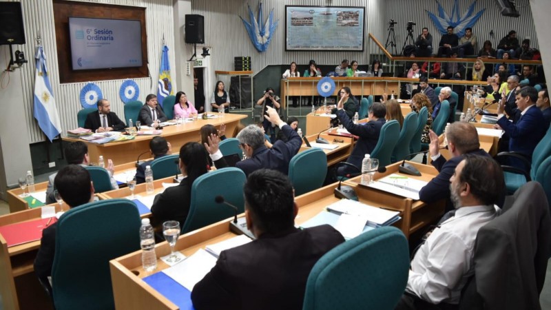 La sesin en la que se derog la Ley de Lemas. Foto: Legislatura de Santa Cruz. 