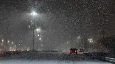 Hay alerta amarillo y naranja en Santa Cruz por nieve