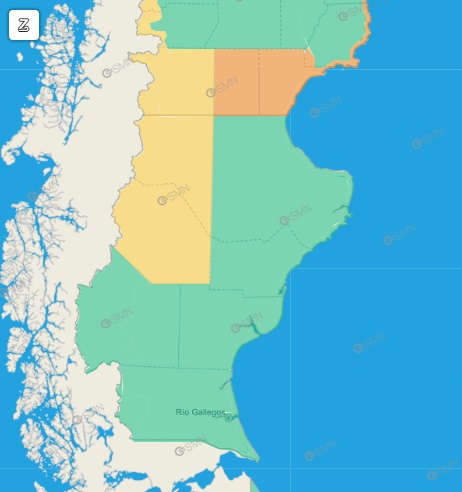 Cmo siguen las nevadas maana mircoles en Santa Cruz y Ro Gallegos: los centmetros de nieve que se pronosticaron  