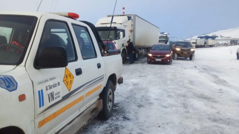 Restringen la  circulacion en rutas santacruceas hasta maana a las 09. 