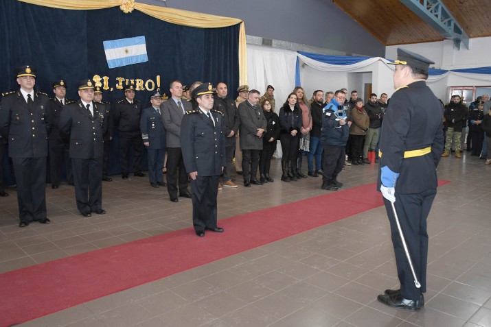 Jura de la bandera en Ro Gallegos. Foto: Gobierno de Santa Cruz.&nbsp;