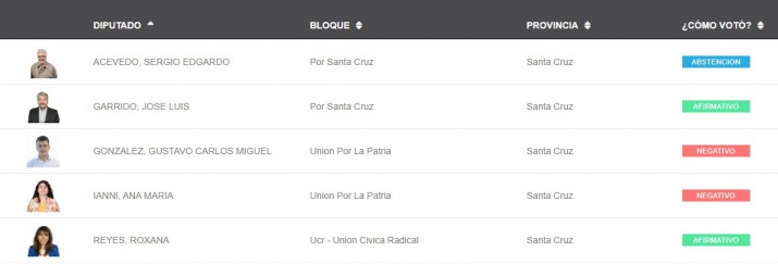 Aprobacin de la Ley de Bases: cmo votaron los cinco diputados de Santa Cruz, en donde hubo apoyo de un legislador de Vidal y la UCR