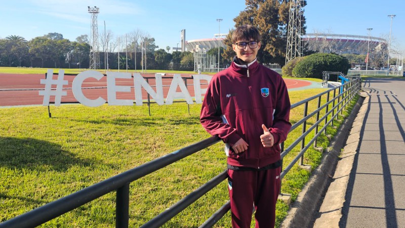 El joven atleta lo est dando todo