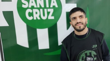 Emiliano Peralta, delegado de ATE y paritario en la Caja de Previsión de Santa Cruz. 