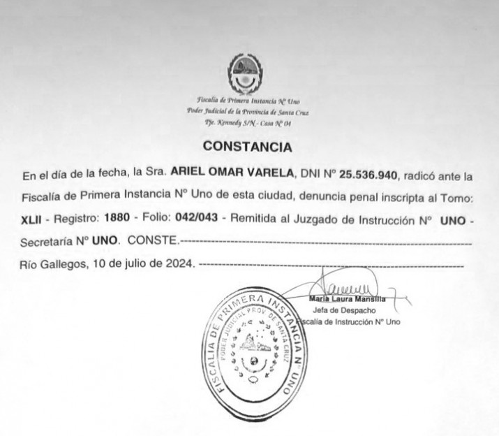 Santa Cruz: Ariel Varela denunci ante la Justicia "maniobras mal intencionadas con intencin de sabotaje" en el Hospital Regional y dijo que "dejen gobernar tranquilos" 