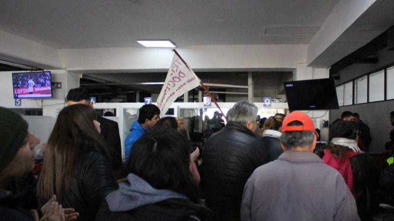 Reclamo de afiliados en la CSS el pasado viernes.