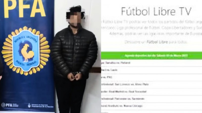 Liberaron al creador de la pgina web "Ftbol Libre"