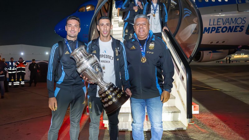 La seleccin argentina regres al pas tras ganar la Copa Amrica