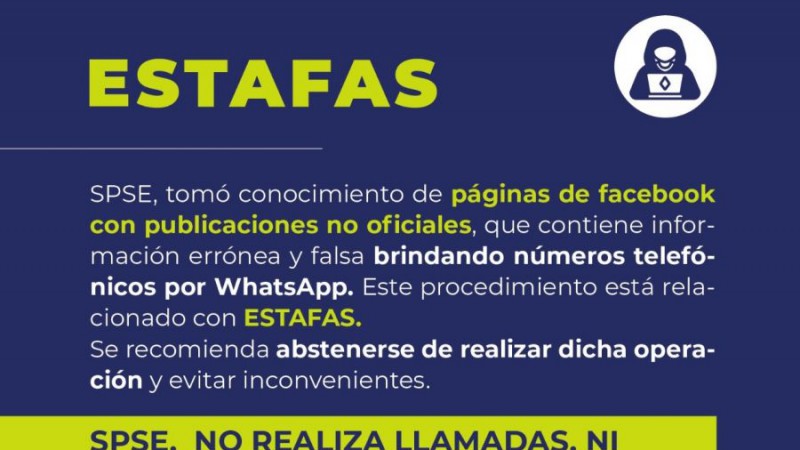 Servicios Pblicos denuncia estafas