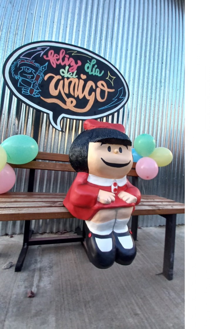 Inauguraron monumento de Mafalda en el predio del Polo Emprendedor