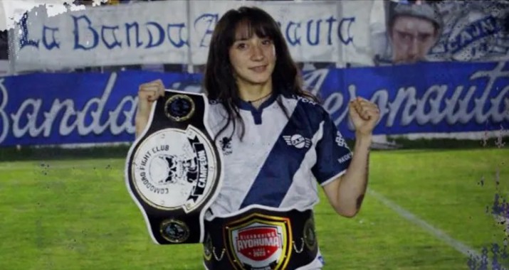 Yocelyn Balboa con la camiseta de Jorge Newbery de Comodoro Rivadavia.&nbsp;