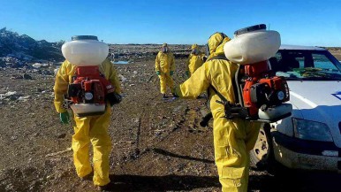 Durante la última jornada llevaron adelante tareas de fumigación