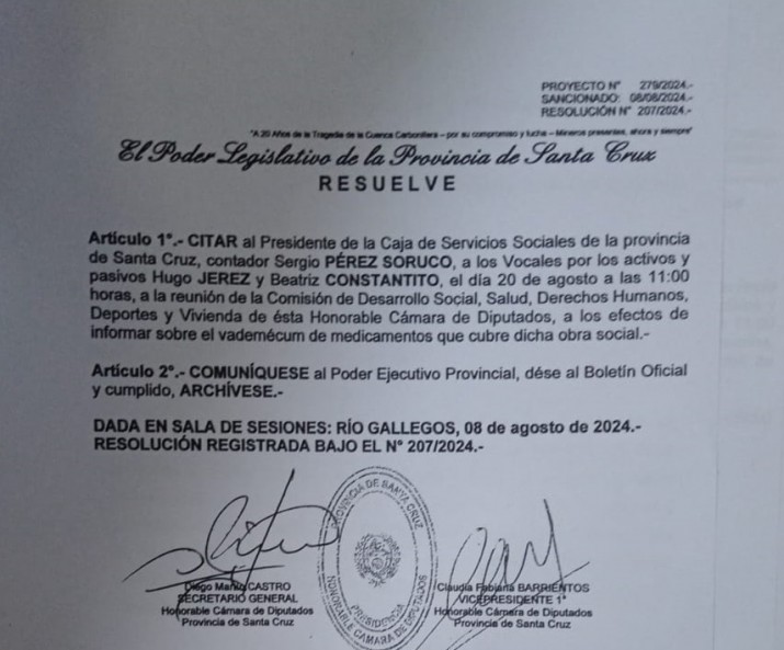 CSS: los vocales fueron citados a la legislatura, Soruco no asisti y se suspendi la reunin que iba a tratar el recorte en el vademcum