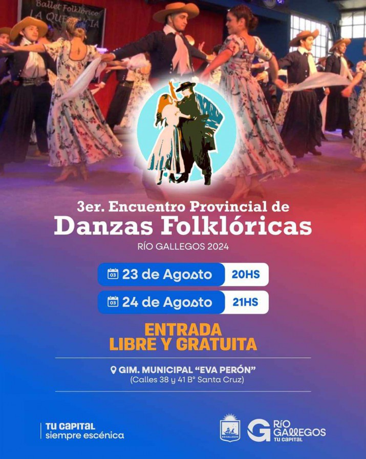 Ro Gallegos: preparan el "Tercer Encuentro Provincial de Danzas Folklricas"