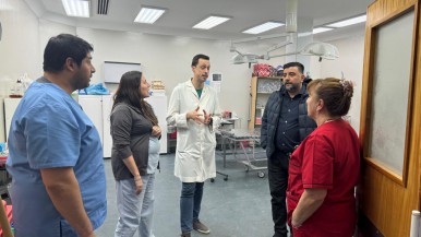 Salud: Visita y relevamiento en el Hospital Lombardich de San Julián