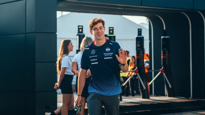 Colapinto ya est en Monza y trabaja con su ingeniero de Williams