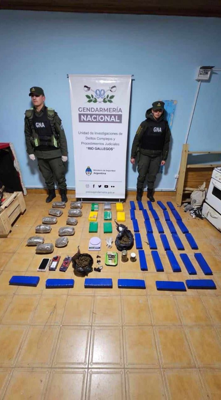 Gendarmera desbarata banda narco criminal que operaba en Ro Gallegos