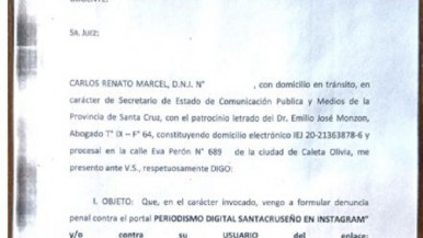 El Gobierno de Santa Cruz denunció a una página web 